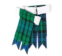 Fasce decorative per calzini da kilt per uomo con fibbie pesanti regolabili, calzini semplici e in tartan/reggicalze in lana acrilica a punta, Taglia unica