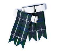 Fasce decorative per calzini da kilt per uomo con fibbie pesanti regolabili, calzini semplici e tartan/reggicalze in lana acrilica a punta, Taglia unica