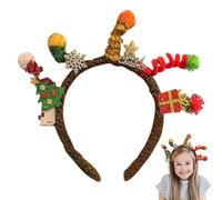 Fasce di Natale luminose, fasce di Natale luminose | Acconciatura di festa Twist | Copricapo di costume di Natale attraente, fasce illuminate per feste