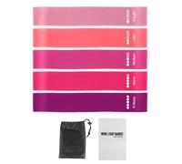 Fasce di resistenza - 5 livelli di bande estensibili | Fascia per esercizi elastomero termoplastico | Cintura per l'allenamento a casa con borsa portaoggetti | Pilates Pull Resistance