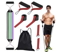 Fasce Di Resistenza | Bande Di Fibbia Di Resistenza | Set Di Gruppi Di Allenamento - Bande Di Esercizio Con Maniglie | Strumento Leggero Portatile In Lattice Naturale Per La Formazione Della Forma