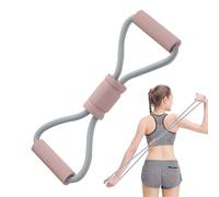Fasce di resistenza Figura 8 per donna - Fasce di esercizio a forma di 8 con manici per allungamento | Attrezzature per il fitness antiscivolo per l'allenamento della tonificante muscolare Yoga