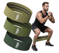 Fasce di resistenza in tessuto per allenamento - Bande per donne e uomini - Set di fasce di resistenza per allenamento - Fasce di resistenza per gambe