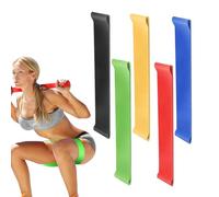 Fasce di resistenza per esercizi, set di 5 fasce di resistenza per esercizi, fasce di resistenza per allenamento, fasce ad anello con costruzione muscolare, bande in lattice resistenti per recupero e