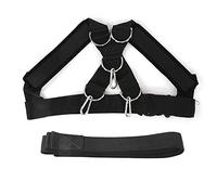 Fasce di resistenza per gilet con imbracatura per slitta da trazione con tracolla per sport di squadra (Nera)