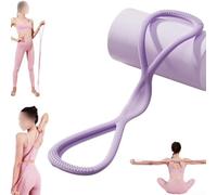 Fasce di resistenza per tutto il corpo, in stile Figura 8, per rafforzare la muscolatura, supporto posturale e allenamento di flessibilità, con materiale e maniglie per una presa sicura (05)