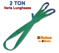 Fasce di Sollevamento Asole Rinforzate ROBUR Brache Cinghie Imbracatura 2 TON