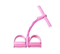 Fasce di tensione for pedali, resistenza for palestra domestica, 4 cinghie elastiche for trazioni, corda for allenamenti completi del corpo e addominali Per I Viaggi E L'allenamento A Casa(Pink)