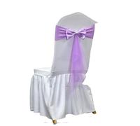 Fasce e fiocchi per sedie, Fascia for sedia, 10/50 pezzi, decorazione for eventi, feste, banchetti, in garza spandex elasticizzata multicolore(Singlebow Lig Purple,10 pcs)