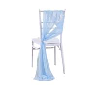 Fasce e fiocchi per sedie, Telai for sedie in seta da 12 pezzi multicolori for banchetti di nozze(Sky Blue)