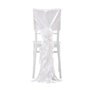 Fasce e fiocchi per sedie, Telai for sedie Nastri di raso multicolori Fermacravatte Decorazioni for banchetti for feste nozze(White)