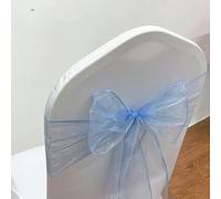 Fasce e fiocchi per sedie, Telaio for sedia multicolore 10/50 pezzi for decorazioni all'aperto for feste, matrimoni, eventi, banchetti, hotel(Sky Blue,50pcs)