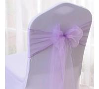 Fasce e fiocchi per sedie, Telaio for sedia multicolore 10/50 pezzi for decorazioni all'aperto for feste, matrimoni, eventi, banchetti, hotel(Purple,50pcs)