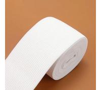 Fasce elastiche alte in nylon bianco e nero da 10 mm/15 mm/20 mm/25 mm/30 mm/35 mm/40 mm/45 mm/50 mm per indumenti, pantaloni, accessori da cucito - bianco 50 mm 3,0 metri - Diverse misure - Diverse