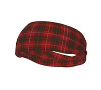 Fasce elastiche antiscivolo per la testa con motivo tartan scozzese Bruce Clan, ideali per uomo e donna.