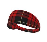 Fasce elastiche antiscivolo per la testa con motivo tartan scozzese Clan Macqueen, ideali per uomo e donna.