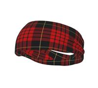 Fasce elastiche antiscivolo per la testa con motivo tartan scozzese Clan Macqueen, ideali per uomo e donna.