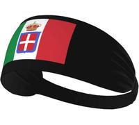Fasce elastiche antisudore con bandiera del Regno d'Italia per donne e uomini, fascia larga antiscivolo per yoga, fascia per la testa per allenamento sportivo per corsa, tennis, palestra, fitness, tra
