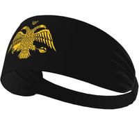 Fasce elastiche antisudore con bandiera della Chiesa ortodossa per donne e uomini, fascia larga antiscivolo per yoga, fascia per la testa per allenamento sportivo per corsa, tennis, palestra, fitness,