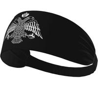 Fasce elastiche antisudore con bandiera della Chiesa ortodossa per donne e uomini, fascia larga antiscivolo per yoga, fascia per la testa per allenamento sportivo per corsa, tennis, palestra, fitness,