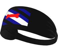 Fasce elastiche antisudore con bandiera Puppy Play Pride per donne e uomini, fascia larga antiscivolo per yoga, fascia per la testa per allenamento sportivo per corsa, tennis, palestra, fitness, trasp