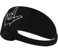 Fasce elastiche antisudore con scritta "Ti amo" per donne e uomini, fascia larga antiscivolo per yoga, fascia per la testa per allenamento sportivo, corsa, tennis, palestra, fitness, traspirante