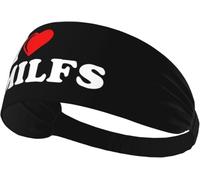 Fasce elastiche antisudore I Love Hot Milfs per donne e uomini, fascia larga antiscivolo per yoga, fascia per la testa per allenamento sportivo per corsa, tennis, palestra, fitness, traspirante
