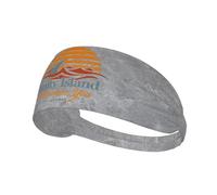 Fasce elastiche antisudore Jaws Amity Island per donna e uomo, antiscivolo, larghe, per yoga, allenamento sportivo, per corsa, tennis, palestra, fitness, traspiranti