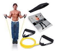 Fasce Elastiche con Maniglie e Ancoraggio per Porta | Elastici Fitness Bande di Resistenza per Potenziamento della Forza e Fisioterapia (#1 Leggero)