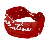 Fasce elastiche da donna con motivo acquerello Be My Valentine Red Love fascia per capelli antiscivolo larga turbante fascia per allenamento yoga sport corsa