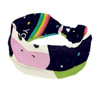 Fasce elastiche da donna con unicorno e mucca arcobaleno You Are Magical, ampia fascia antiscivolo per il sudore, fascia per la testa per yoga, allenamento, palestra, corsa, fitness, sport