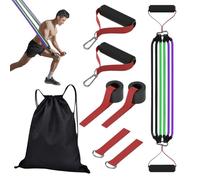 Fasce elastiche di resistenza | Attrezzature per il Fitness con Maniglie, in Lattice Naturale Attrezzature Confortevoli per Palestra Casa Yoga Viaggi Pilates