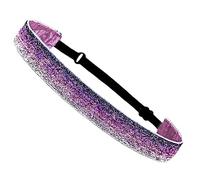 Fasce elastiche glitterate antiscivolo sottili elasticizzate per lo sport, accessori per capelli per yoga, sport, fasce antiscivolo per donne boho/allenamento per capelli ricci
