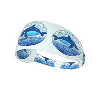 Fasce elastiche per capelli a forma di balena, antiscivolo, traspiranti, per donne e uomini, per palestra, corsa, yoga, tennis