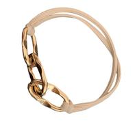 Fasce elastiche per capelli con catena in metallo, accessori alla moda, elegante supporto per coda di cavallo per il tempo libero e il ballo di fine anno look cravatte