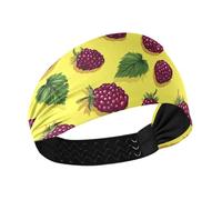 Fasce elastiche per capelli con frutta fresca di gelso giallo traspirante per lavare il viso make up basket make up colorato Duchshund Dog Stars