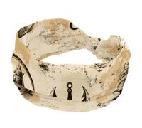 Fasce elastiche per capelli da donna, con simboli nautici, vintage, antiscivolo, turbante sportivo alla moda, per yoga, allenamento, uso quotidiano