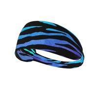 Fasce elastiche per capelli da donna con stampa a strisce zebrate viola blu verde mimetico per yoga fasce per il sudore