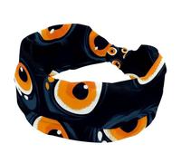 Fasce elastiche per capelli da donna, motivo mostri, con occhi di Halloween, antiscivolo, alla moda, sport, turbante per yoga, allenamento, uso quotidiano