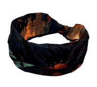 Fasce elastiche per capelli da donna, per Halloween, castello, sport, turbante, morbido, annodato, fascia per capelli per yoga, allenamento quotidiano