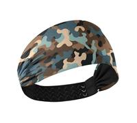 Fasce elastiche per capelli da yoga antiscivolo marrone blu mimetico per escursionismo sport atletici yoga diadema para maquillaje