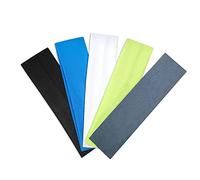Fasce elastiche per capelli, fasce per il sudore, colori misti, 5 pezzi, fascia elastica per la testa per donne o uomini, sport, yoga, pulizia del viso, fitness, ciclismo