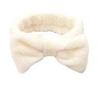 Fasce elastiche per capelli in morbido pile corallo, per yoga, spa, yoga, in tinta unita, da donna, per lavare il viso e truccarsi, accessori per capelli (beige)