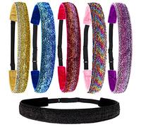 Fasce elastiche per capelli per bambini, con paillettes glitterate, morbide, sportive, accessori per capelli per ragazze all'ingrosso (multicolore/6 pezzi)