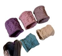 Fasce elastiche per capelli - Set di 5 pezzi larghi senza per capelli spessi | reggiseni coda di cavallo per donne e ragazze, resistenti, acconciature quotidiane, sport, scuola, viaggi