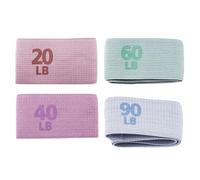 Fasce elastiche per esercizi - Confezione da 4 cinghie di resistenza per allenamento, stretching, tonificazione del corpo, strumento fitness per glutei, cosce, vita, gambe, allenamento a casa