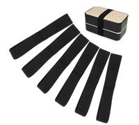 Fasce Elastiche Per Il Bento Box, Bento Box Cinghia, Cinturino Bento Box, 6 PCS Bento Box Strap, Cinghie elastiche Lunch Box, Pranzo Nastro Elastico, per L'home Office Scuola Campeggio Picnic, Nero