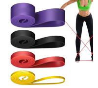 Fasce elastiche per il fitness | 4 pezzi Cinghie da yoga per allungamento | Cintura di trazione per palestra casa ufficio viaggi | Professionisti sportivi principianti