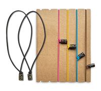 Fasce elastiche per quaderni da viaggio, 6 bande di salto multicolore per diari di viaggio ricaricabili, cinturino di ricambio per diario standard TN Travellers in pelle, ricariche + levetta