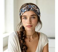 Fasce elastiche stampate, morbide e larghe fasce per capelli per yoga e uso | Il design a fascia larga aiuta a trattenere i peli randagi, ideale per yoga, allenamento, viaggi e abbigliamento quotidiano
